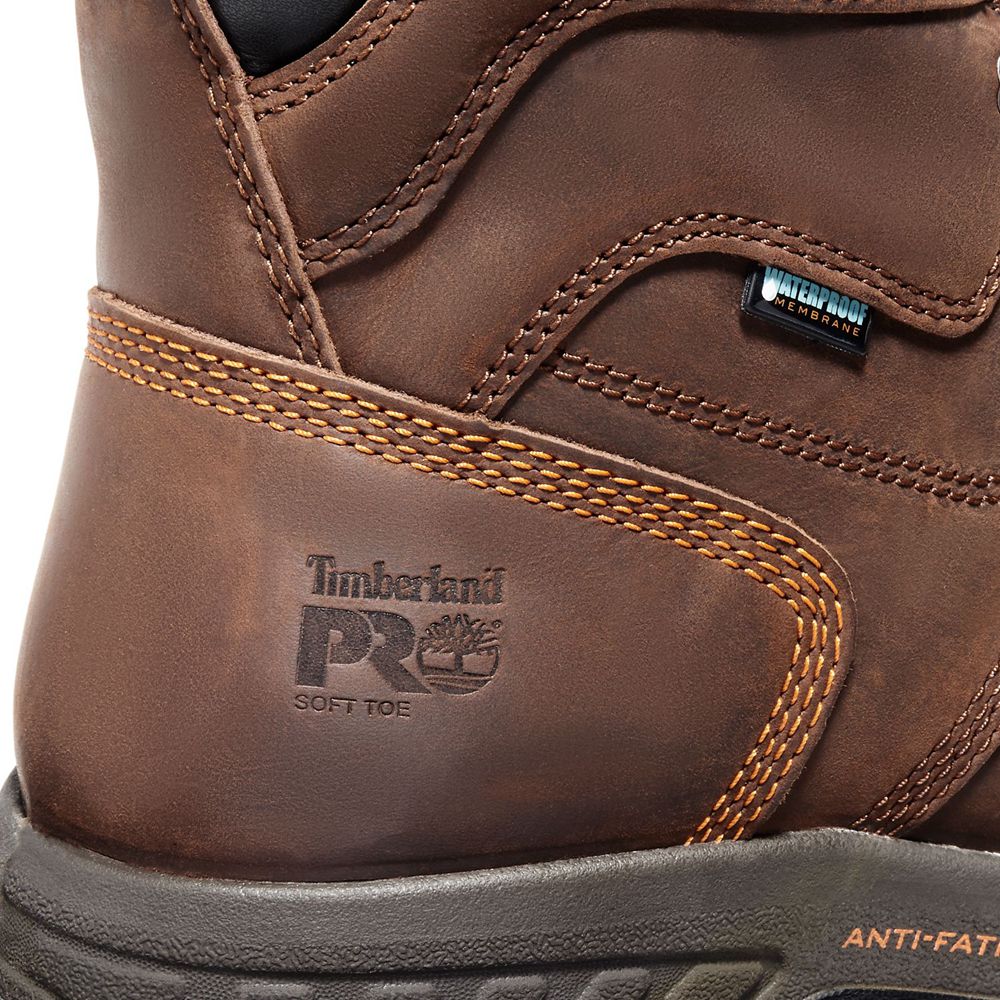 Botas de Trabajo Timberland Hombre Pro® Helix Hd 8\" Soft Toe Marrones/Negras - Chile GYR-418357